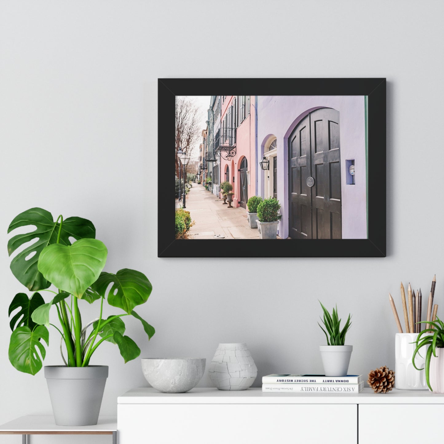 Charleston's Rainbow Row - Framed Print