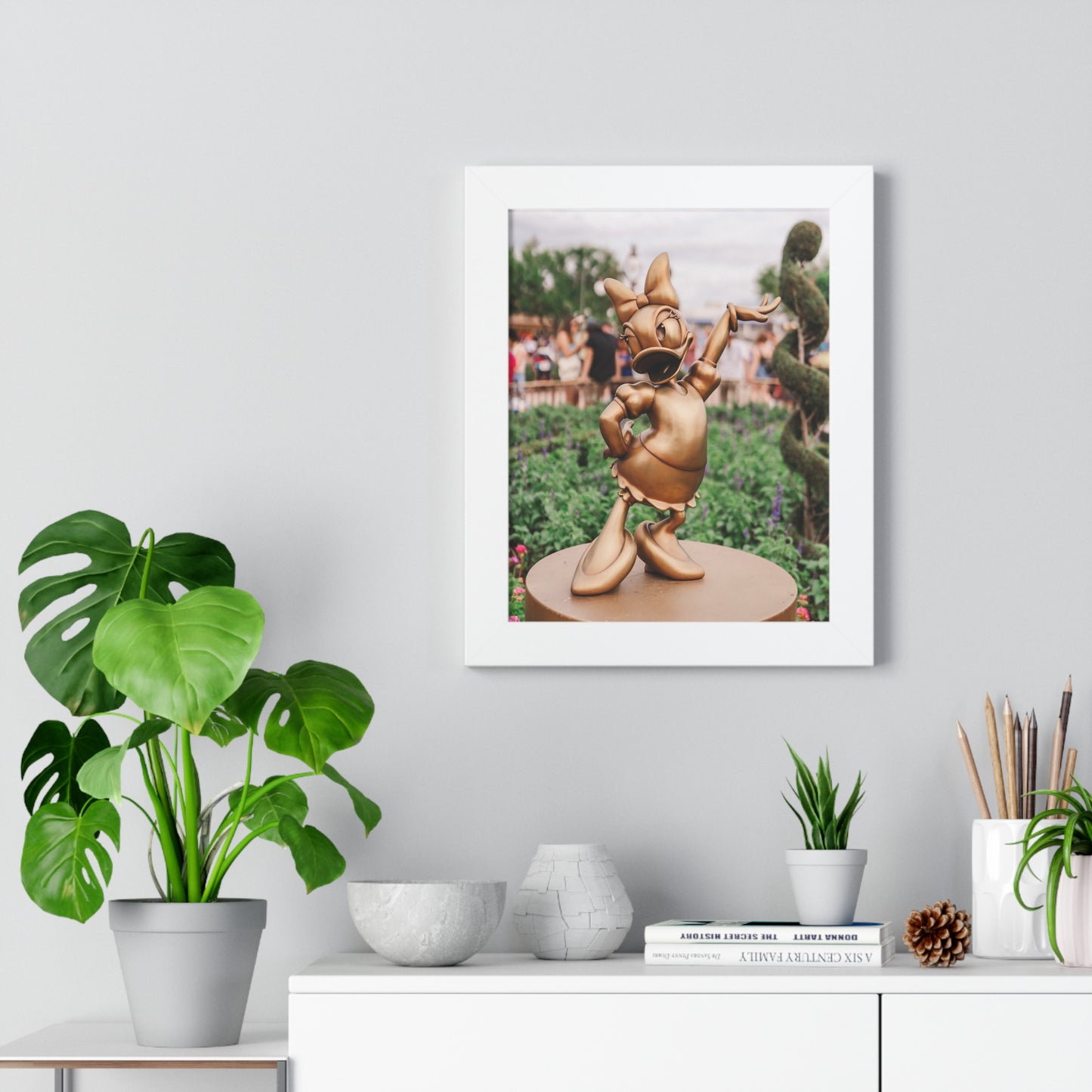 Golden Girly Duck - Framed Print