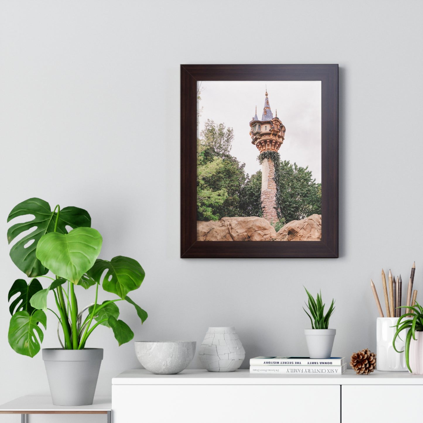 Golden Hair Tower - Framed Print