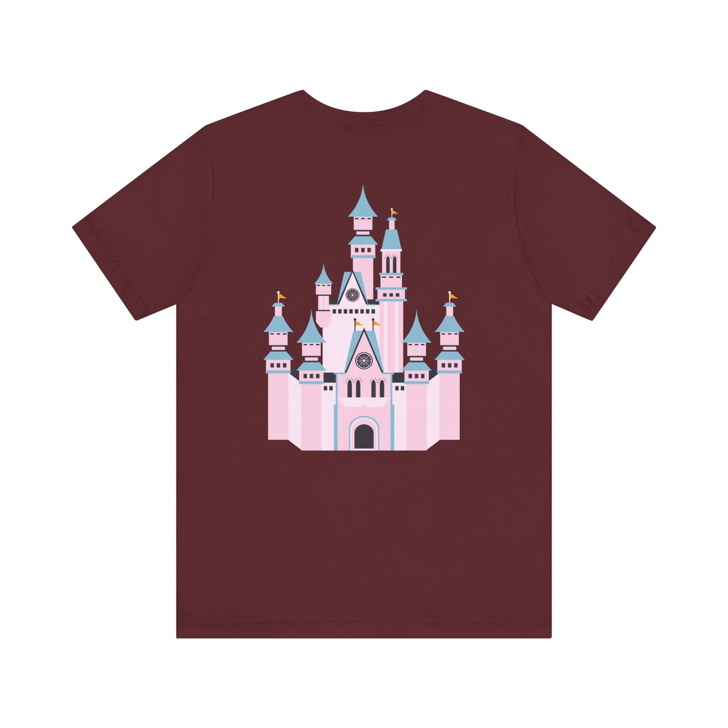 Pink Castle with Mickey on Front T-Shirt