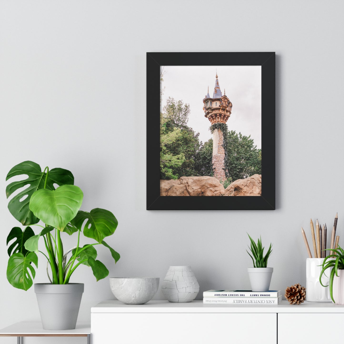 Golden Hair Tower - Framed Print