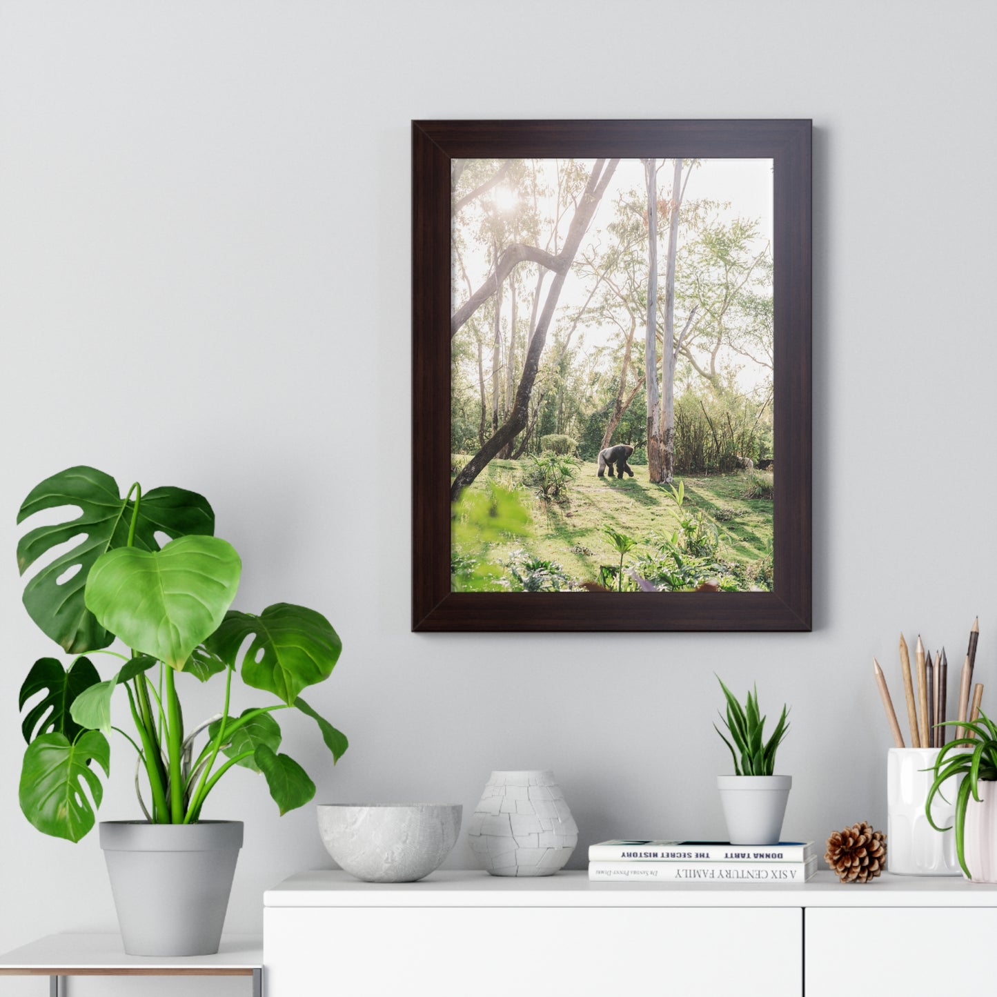 Gorilla at Sunrise - Framed Print