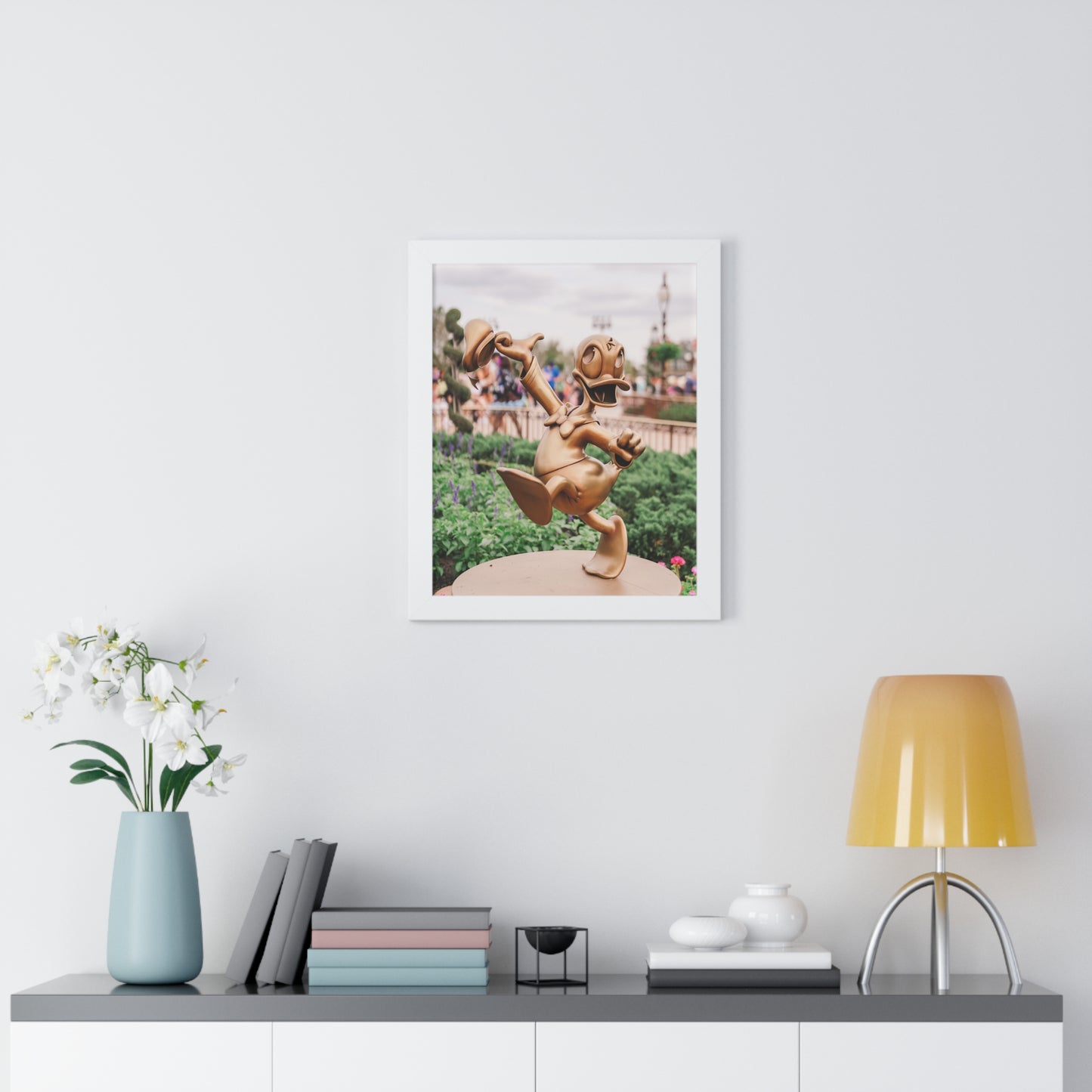 Golden Angry Duck - Framed Print