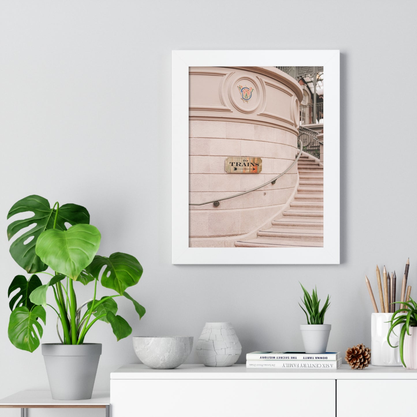 To Trains - Framed Print