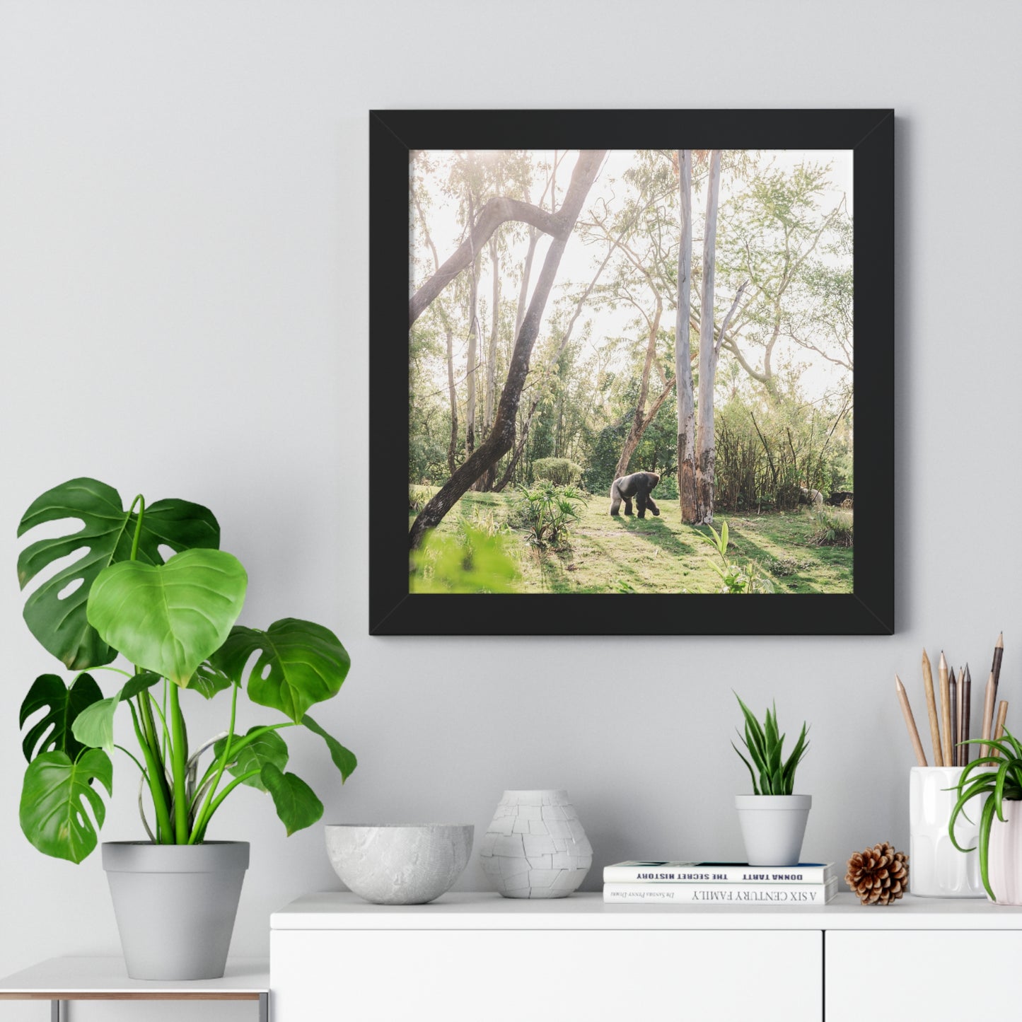 Gorilla at Sunrise - Framed Print