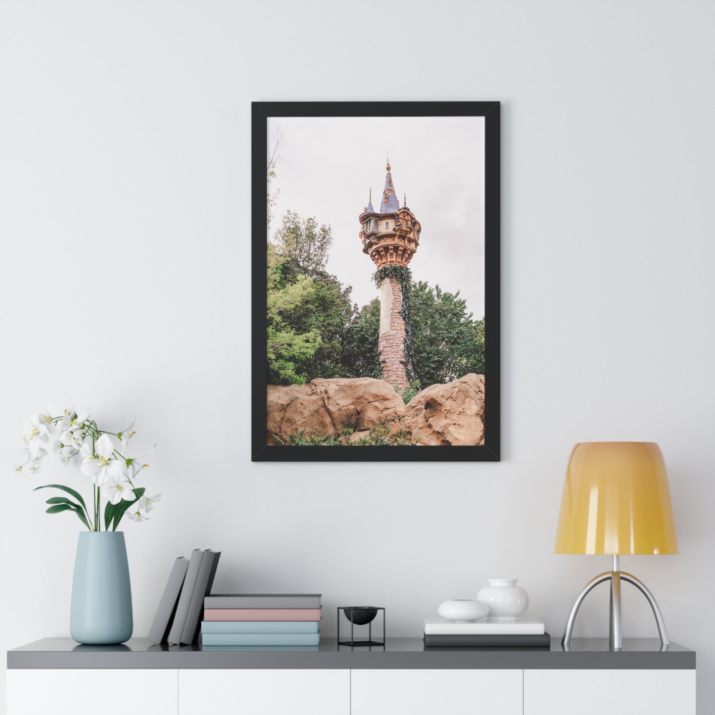 Golden Hair Tower - Framed Print