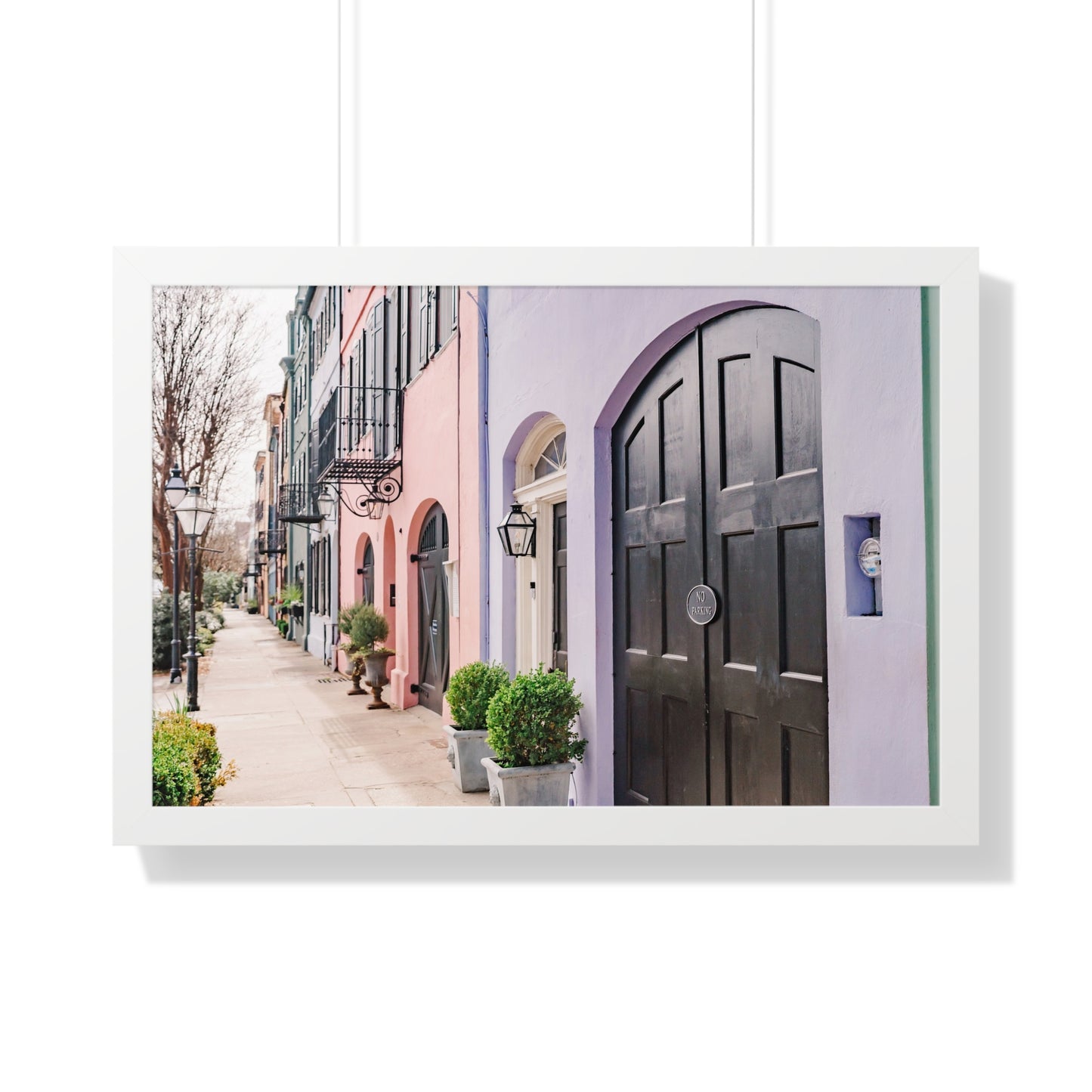 Charleston's Rainbow Row - Framed Print