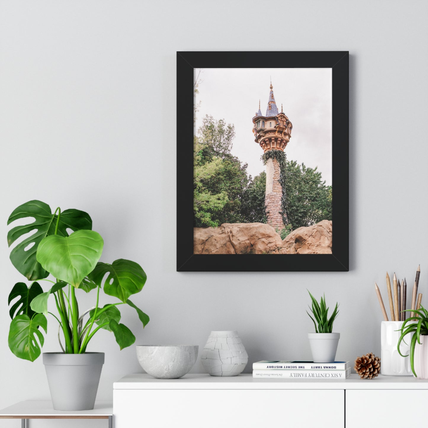 Golden Hair Tower - Framed Print