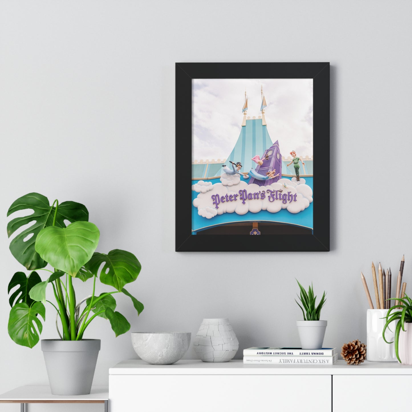 Vertical Flying Boy - Framed Print