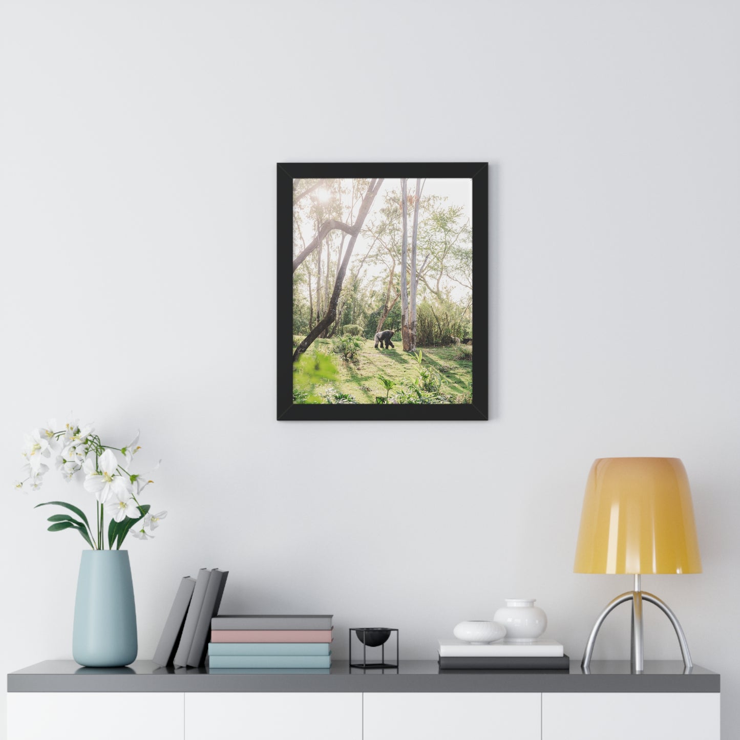 Gorilla at Sunrise - Framed Print