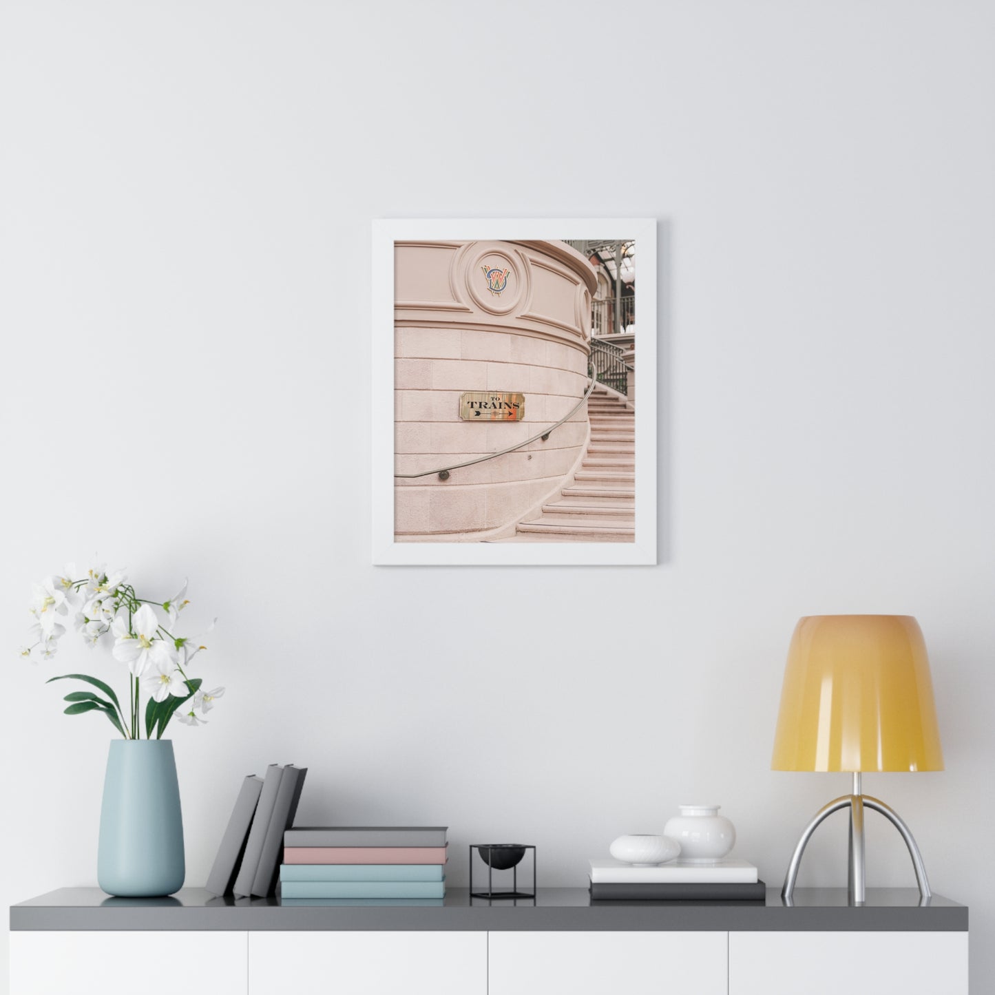 To Trains - Framed Print