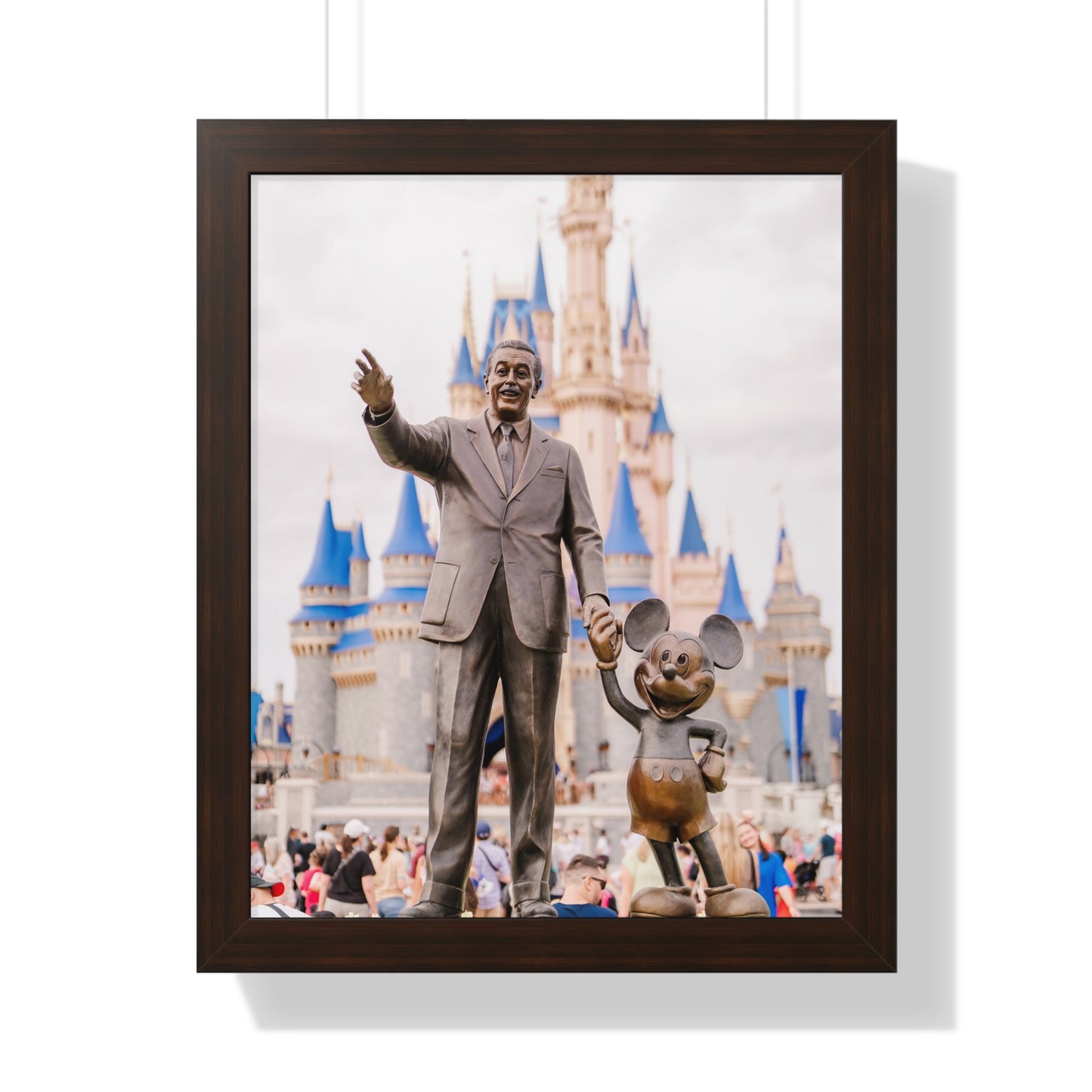 Realistic Man & Mouse - Framed Print