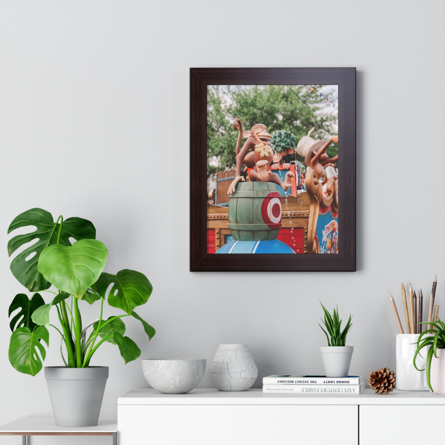 Monkey Around at the Circus - Framed Print