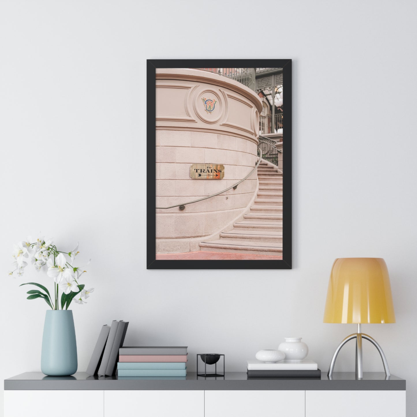 To Trains - Framed Print