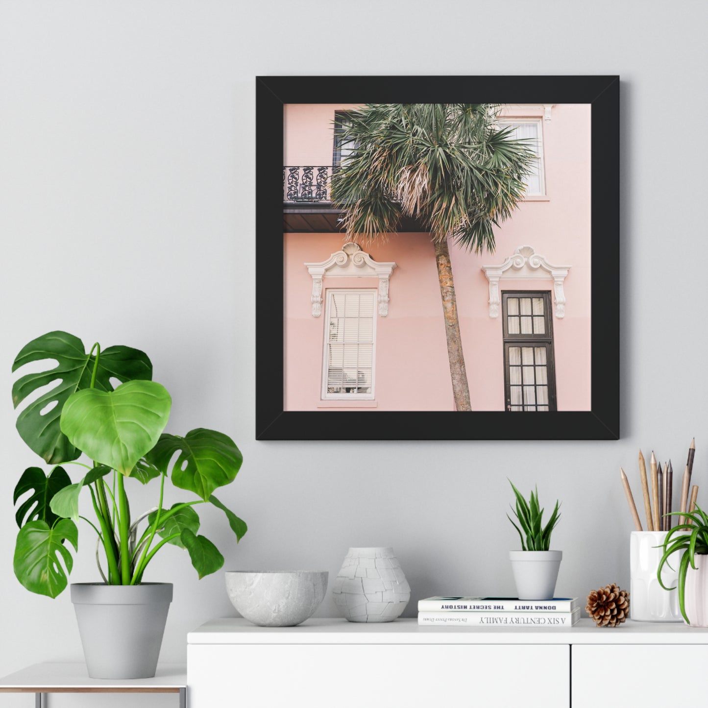 Pink Palmetto - Framed Print