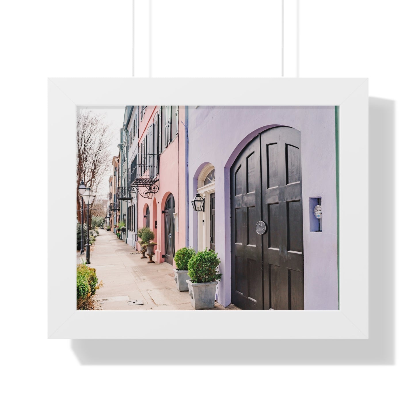 Charleston's Rainbow Row - Framed Print