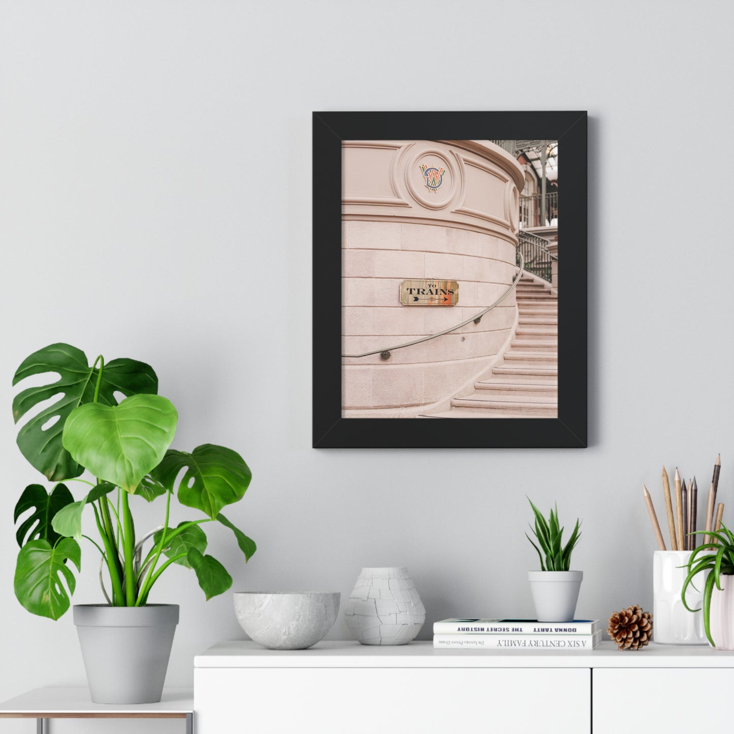 To Trains - Framed Print