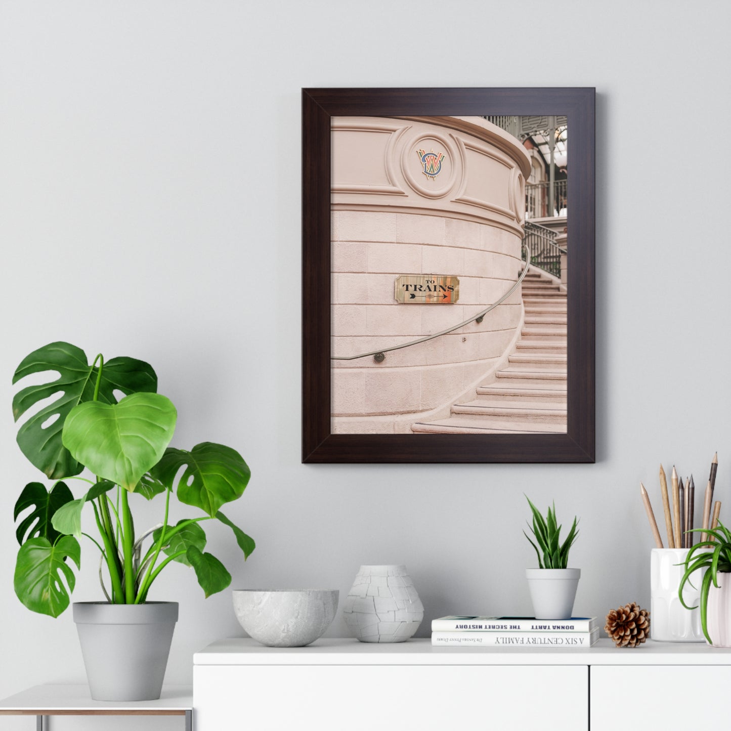 To Trains - Framed Print