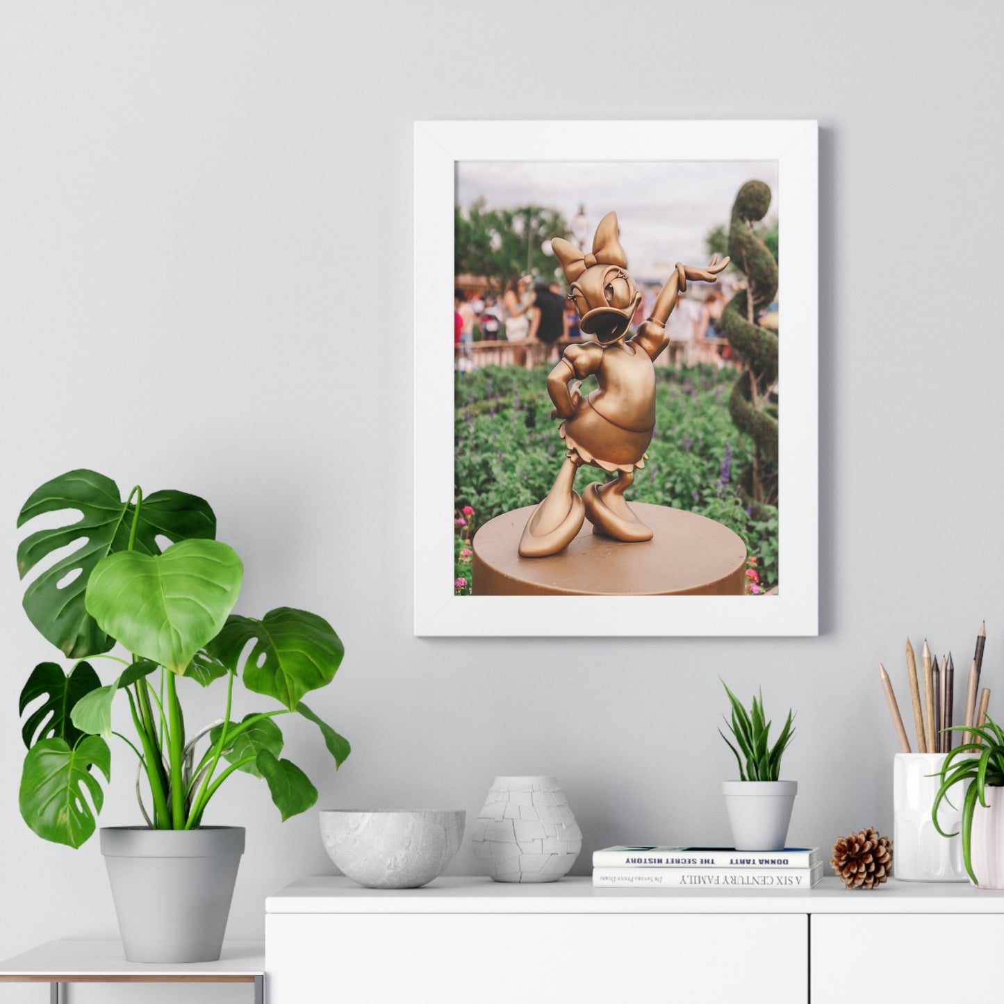 Golden Girly Duck - Framed Print