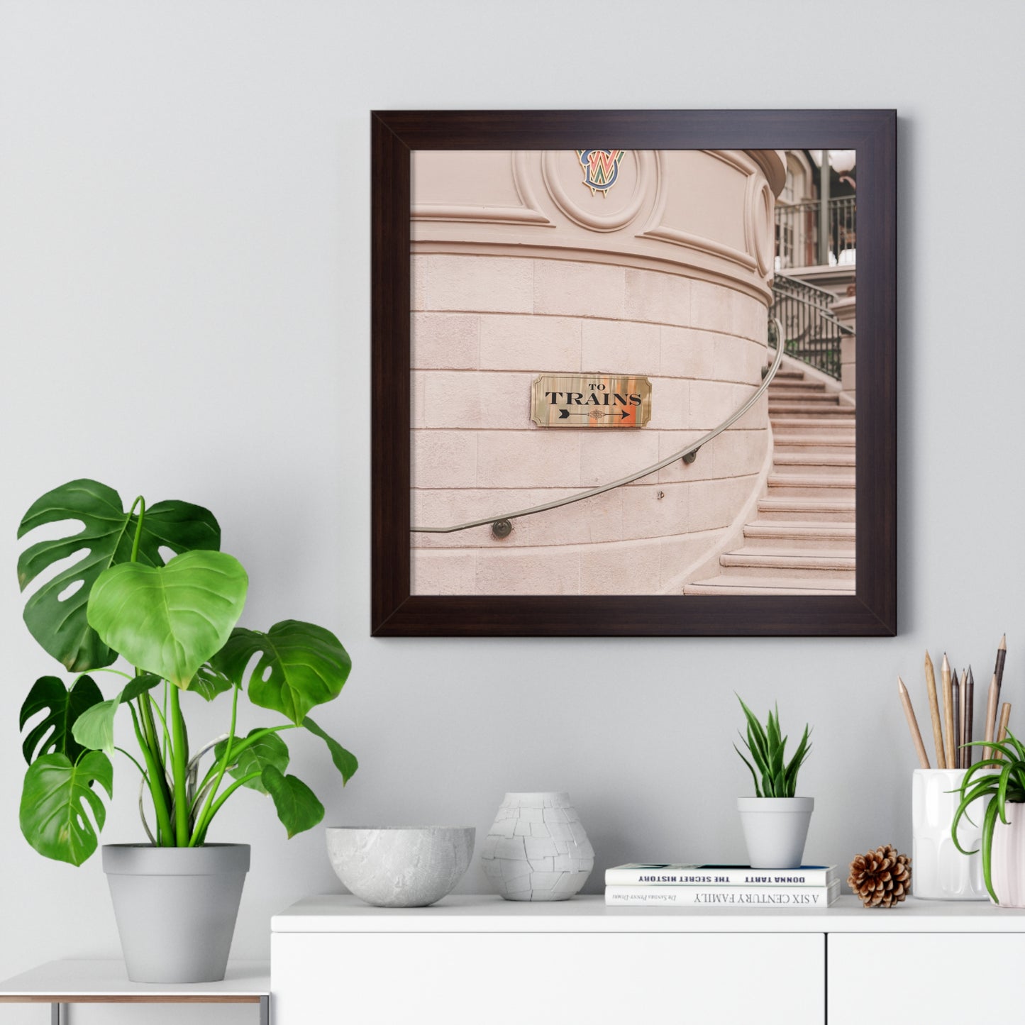 To Trains - Framed Print