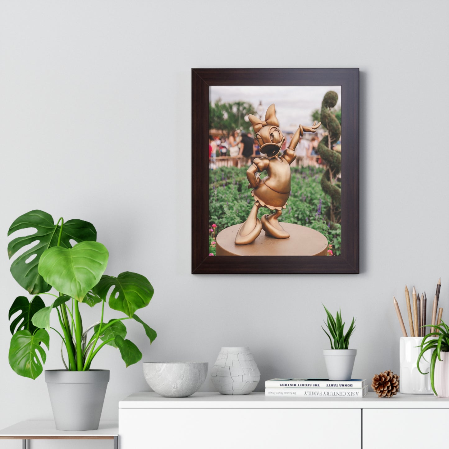 Golden Girly Duck - Framed Print