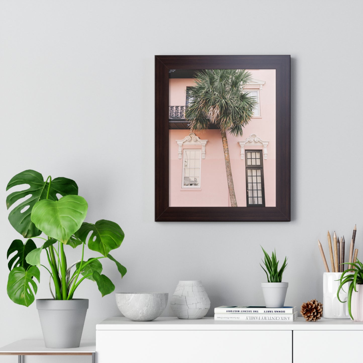 Pink Palmetto - Framed Print