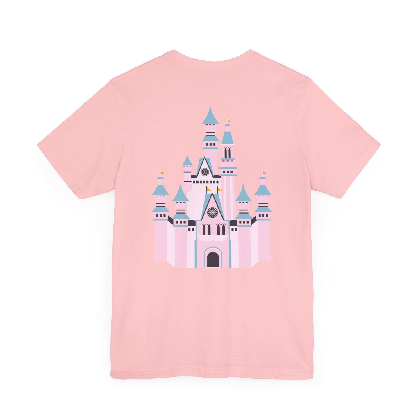 Pink Castle with Mickey on Front T-Shirt