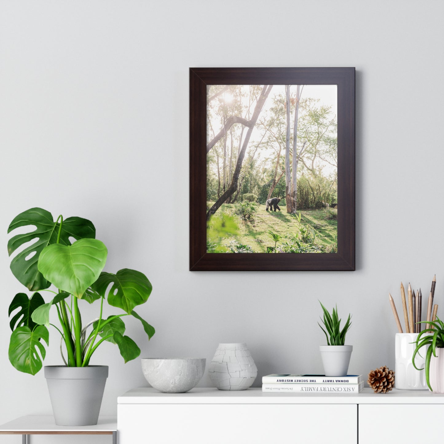 Gorilla at Sunrise - Framed Print