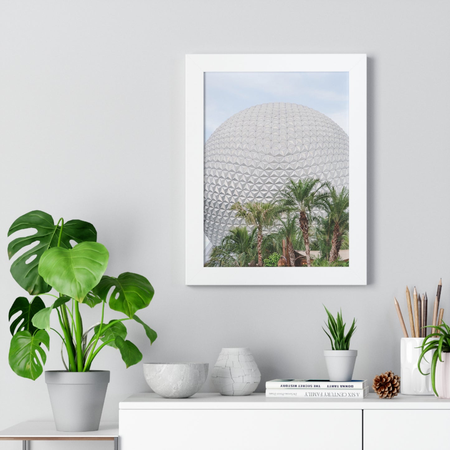 Tropical Golf Ball - Framed Print