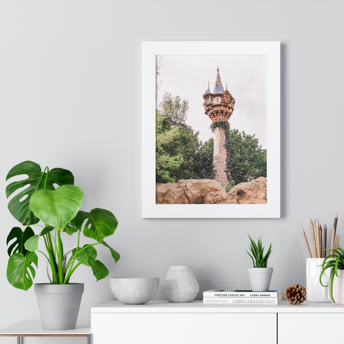 Golden Hair Tower - Framed Print