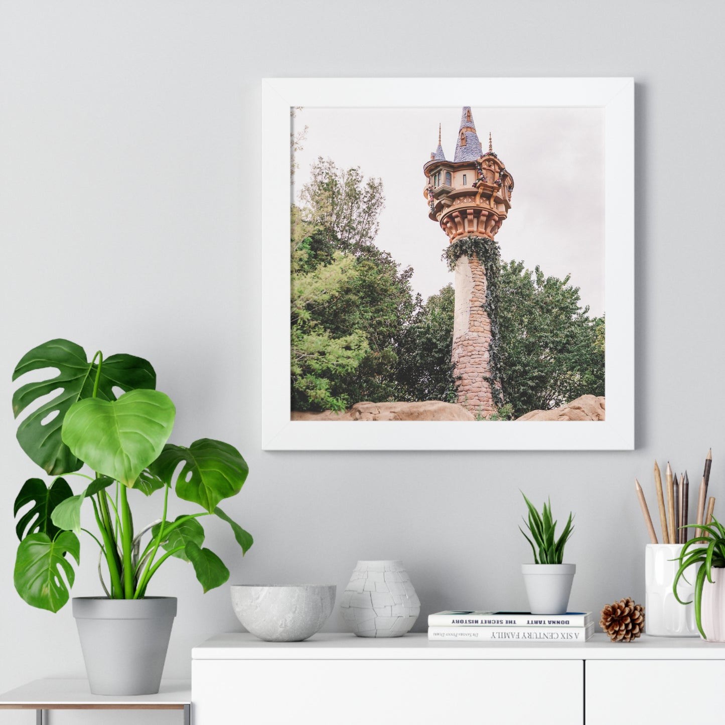 Golden Hair Tower - Framed Print