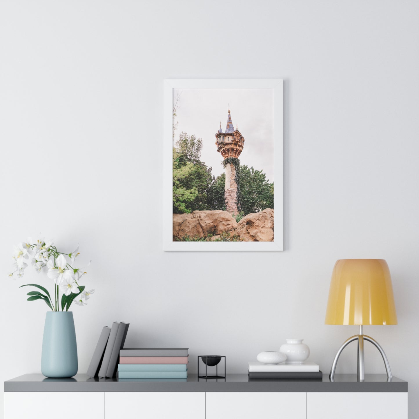 Golden Hair Tower - Framed Print