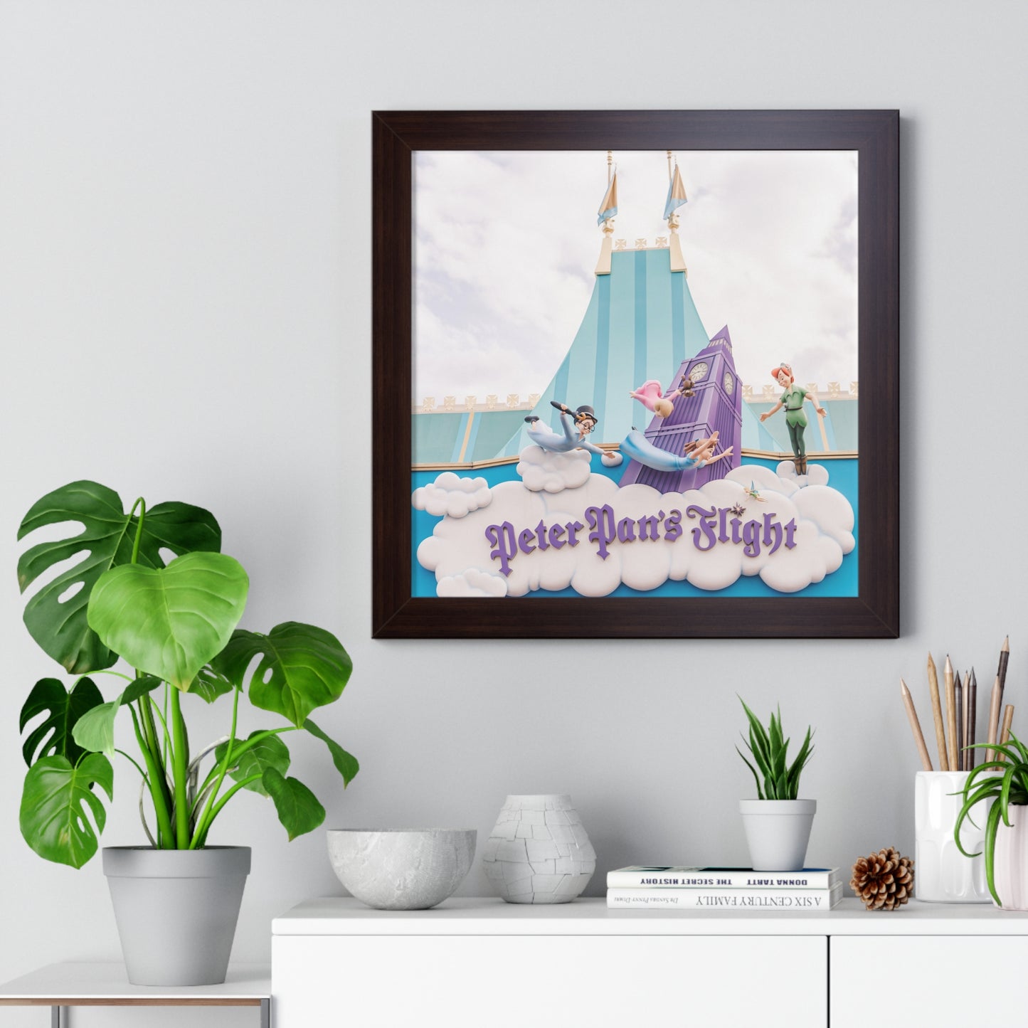 Vertical Flying Boy - Framed Print