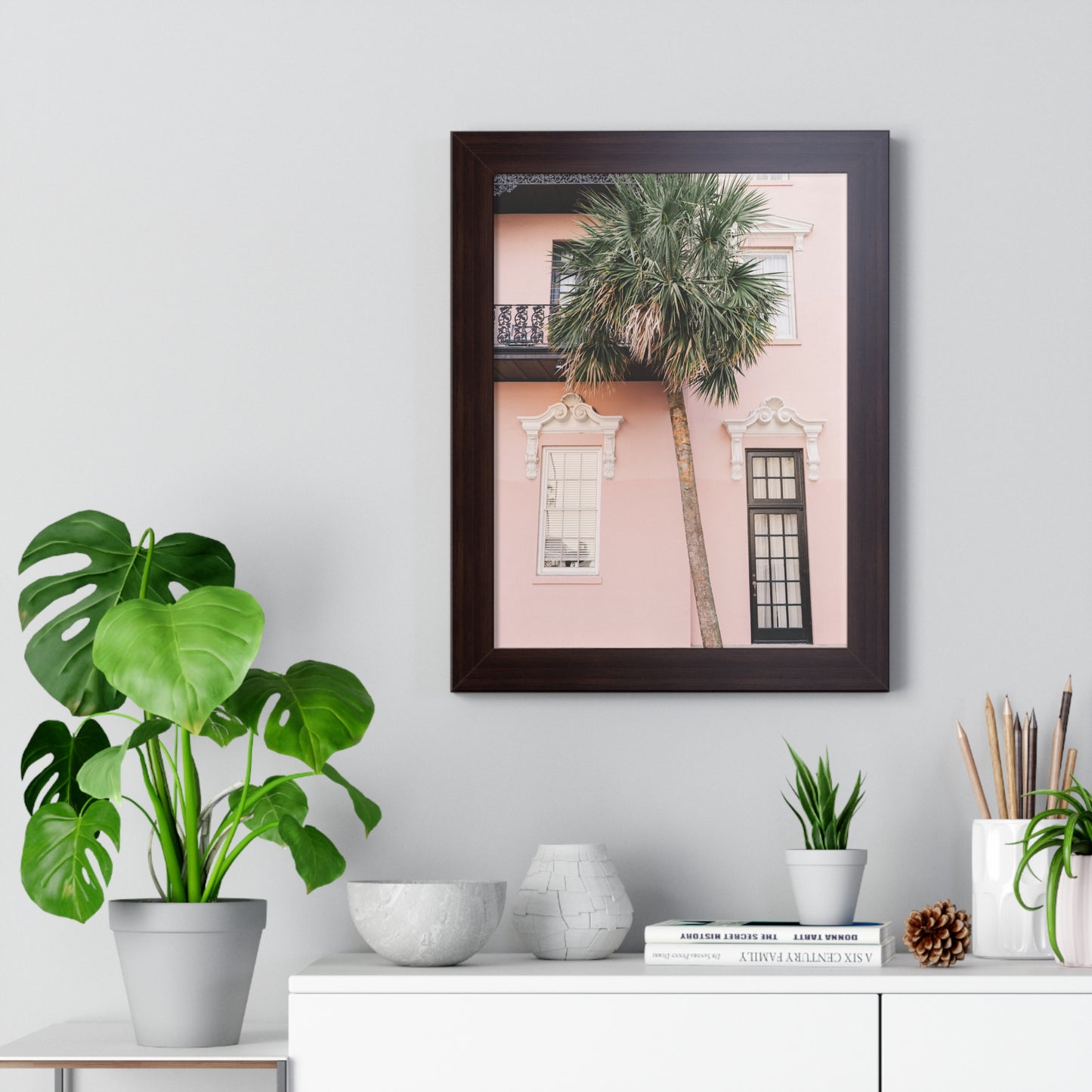 Pink Palmetto - Framed Print