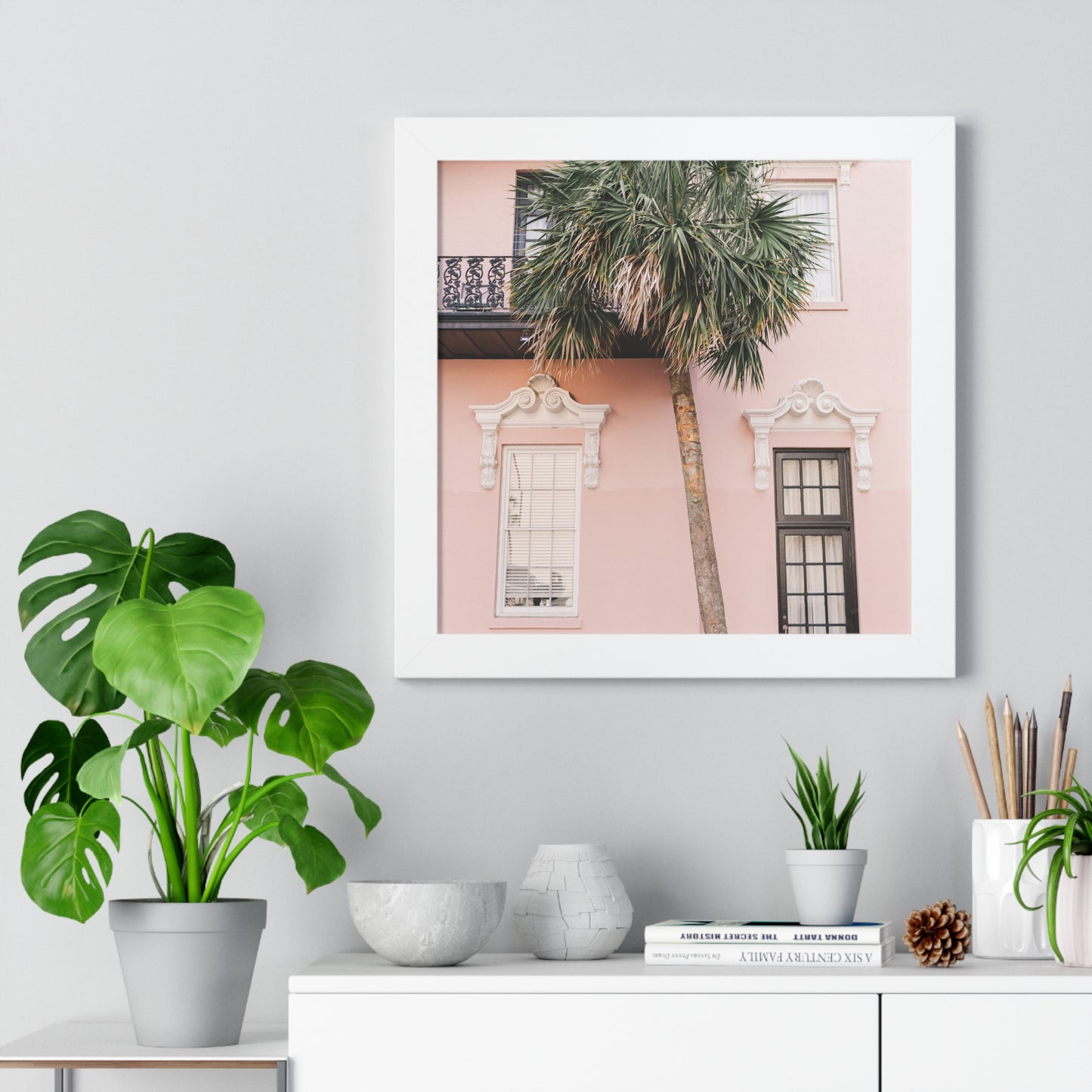 Pink Palmetto - Framed Print