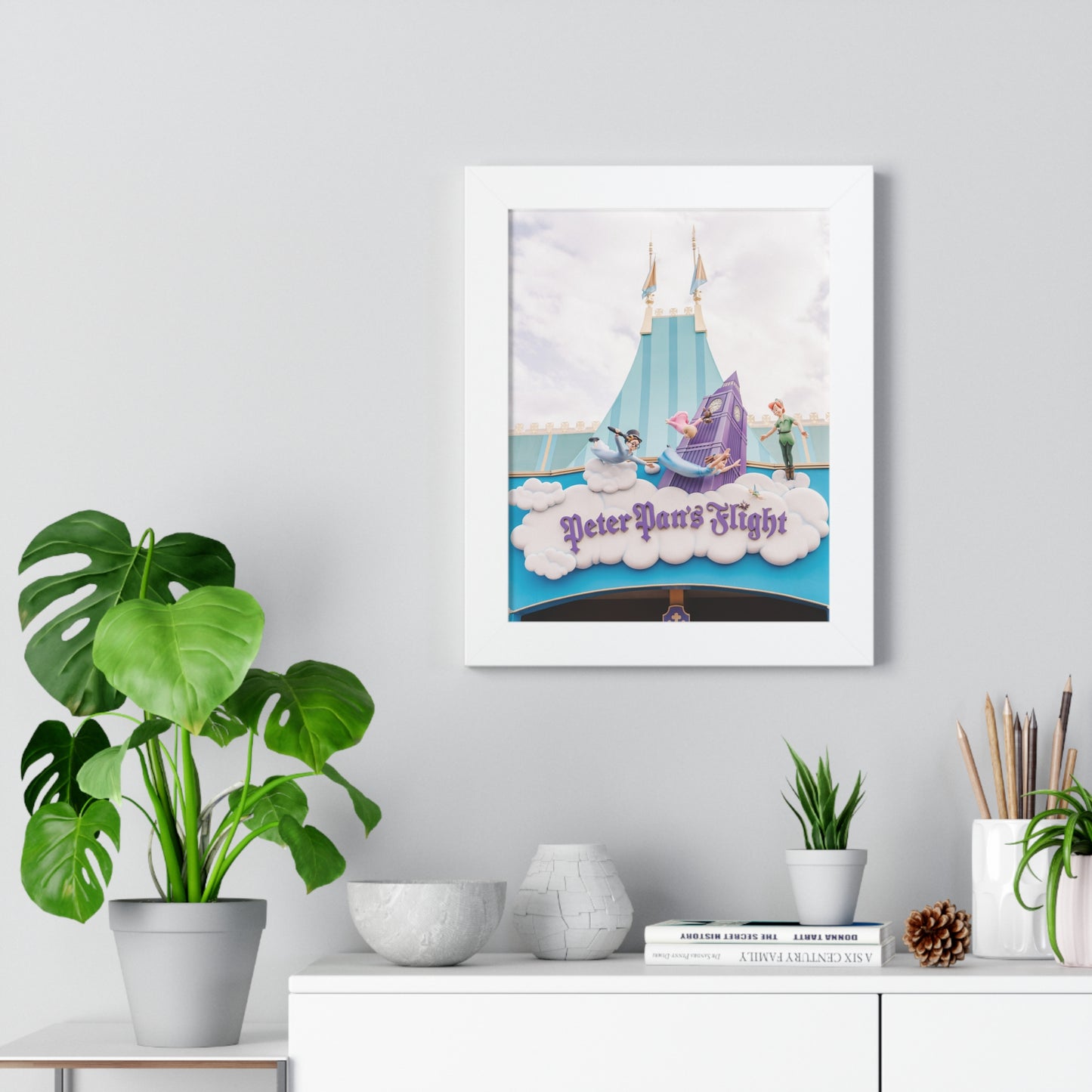 Vertical Flying Boy - Framed Print