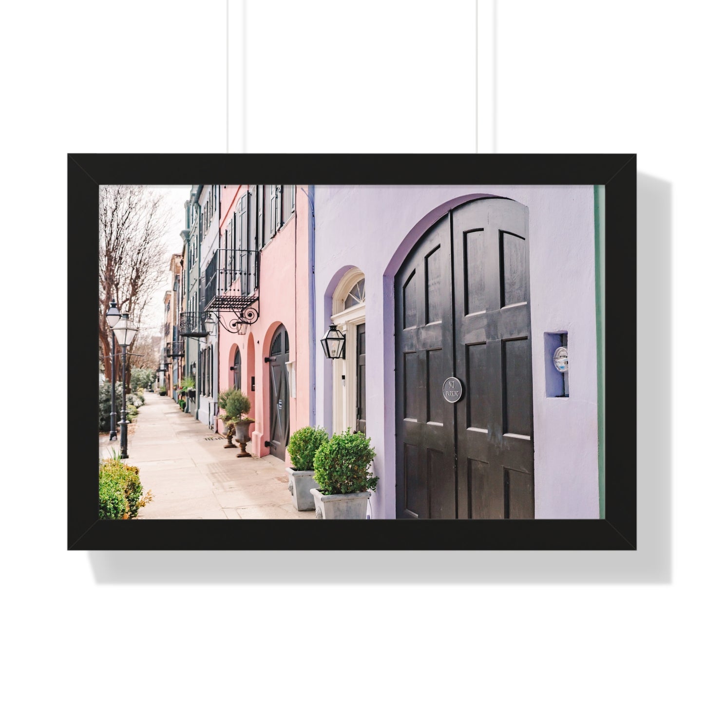 Charleston's Rainbow Row - Framed Print