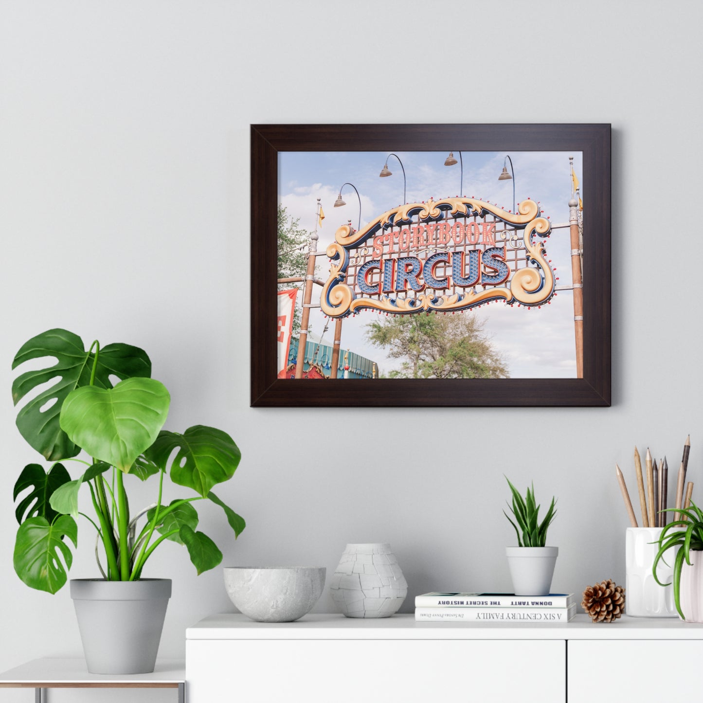 A Flying Elephant's Home - Framed Print