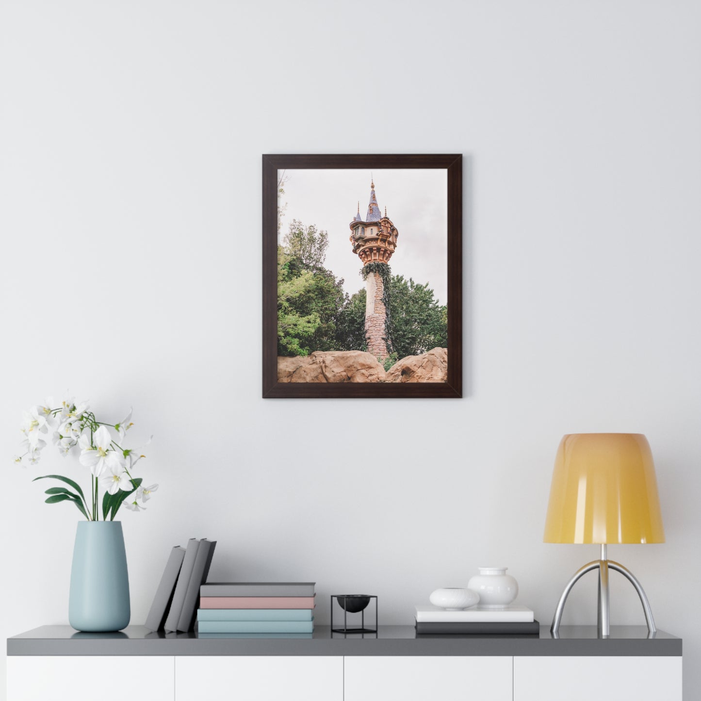 Golden Hair Tower - Framed Print