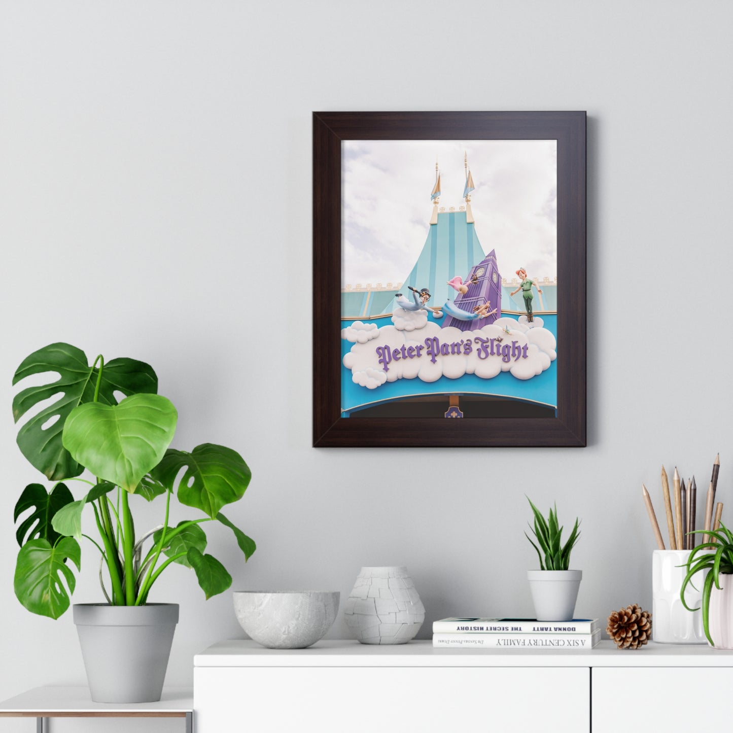 Vertical Flying Boy - Framed Print