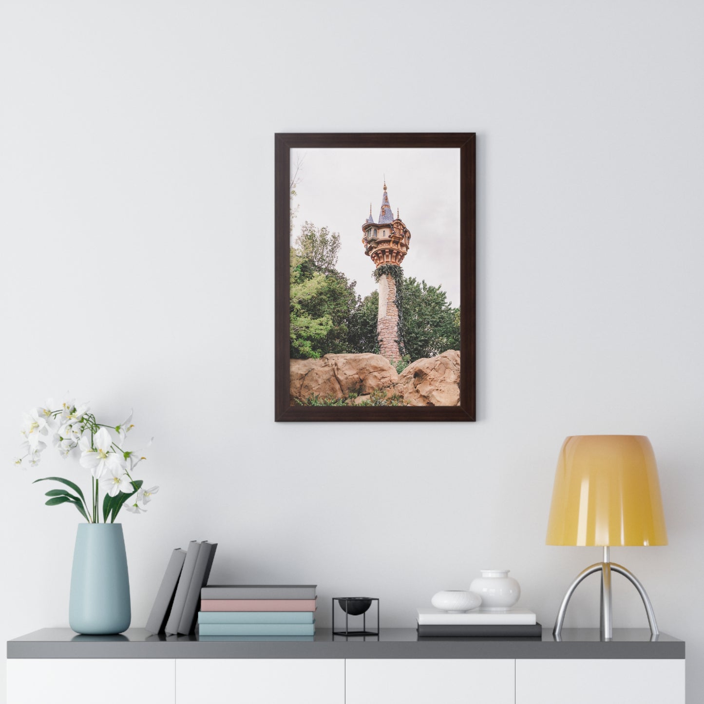 Golden Hair Tower - Framed Print