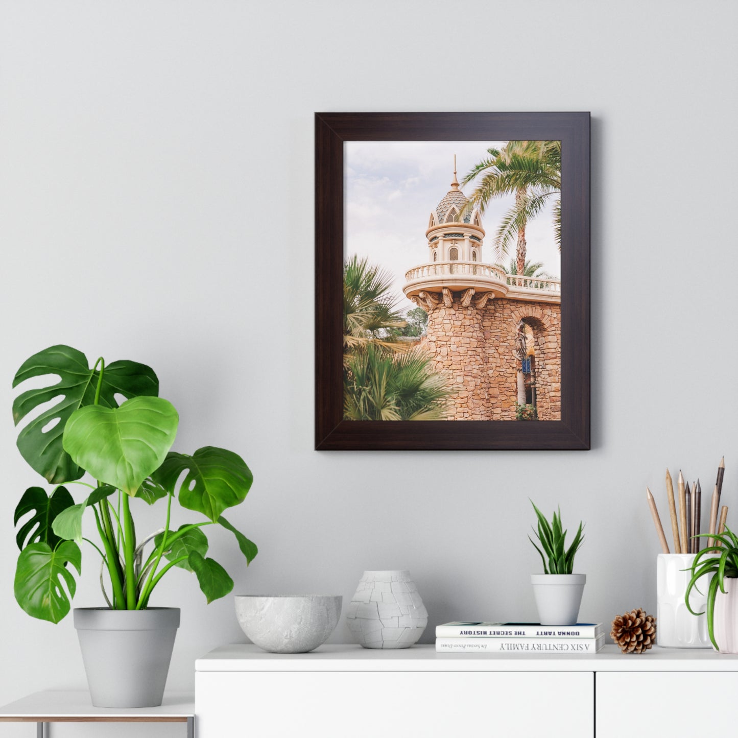 Mermaid's Castle Pillar - Framed Print