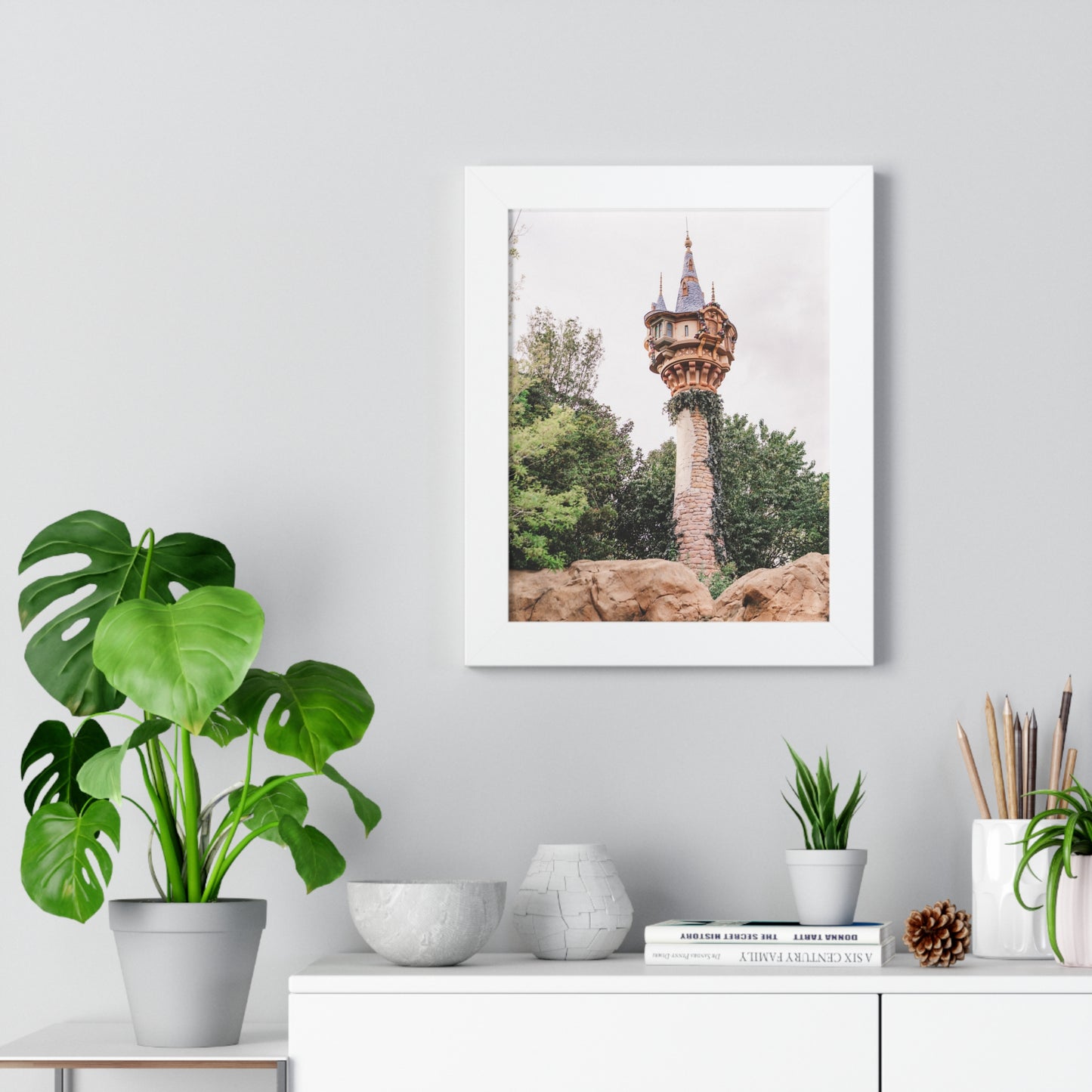 Golden Hair Tower - Framed Print