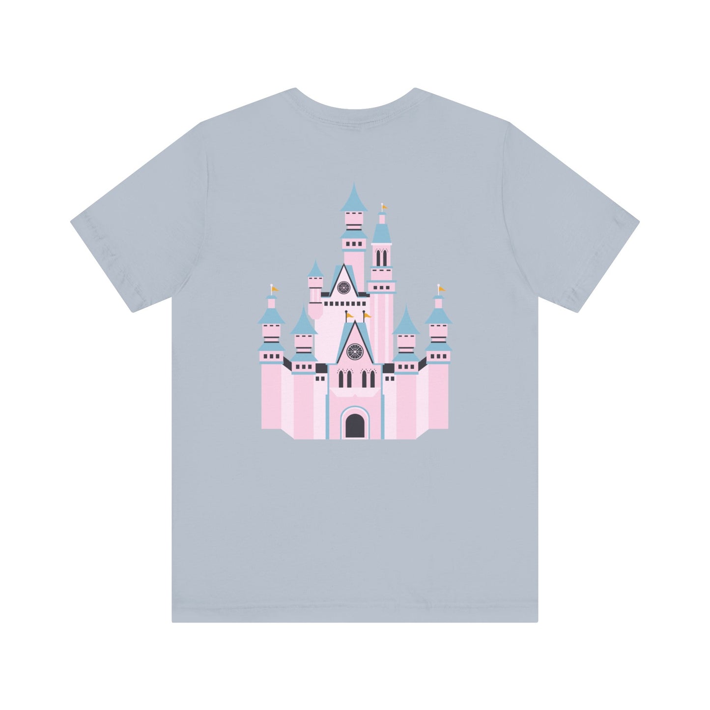 Pink Castle with Mickey on Front T-Shirt