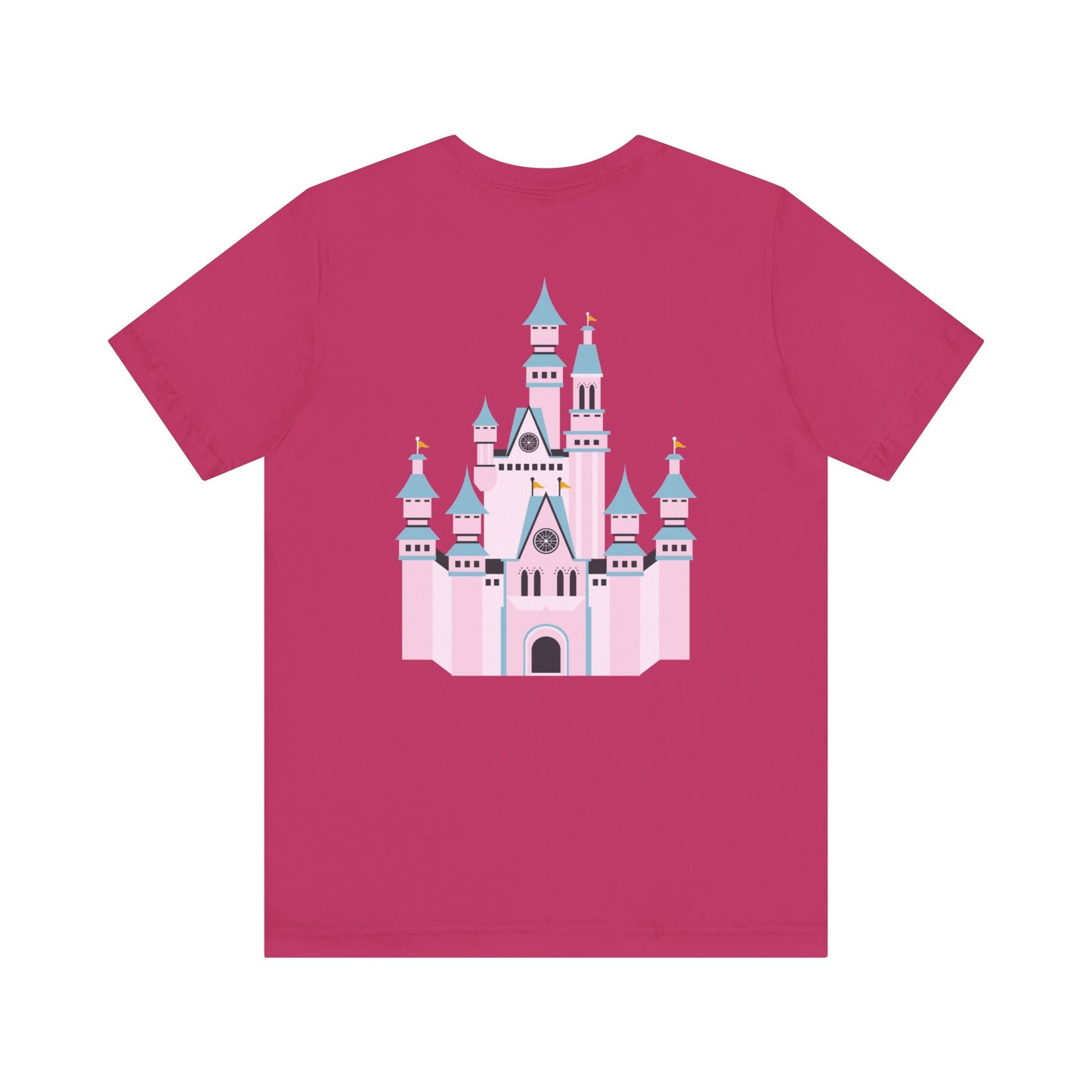 Pink Castle with Mickey on Front T-Shirt